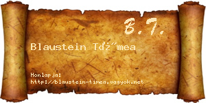 Blaustein Tímea névjegykártya
